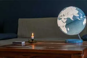 Globe by candlelight