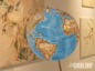 Preview: Standing globe - Illuminated globe Cross Classic Ø 50 cm