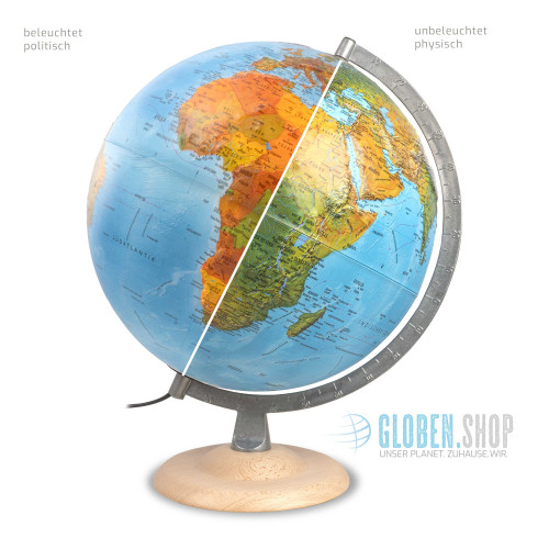 Relief globe - Atmosphere R4 silber - Ø 30 cm / 11,81 inch
