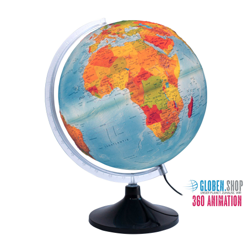 Relief globe Solid R illuminated