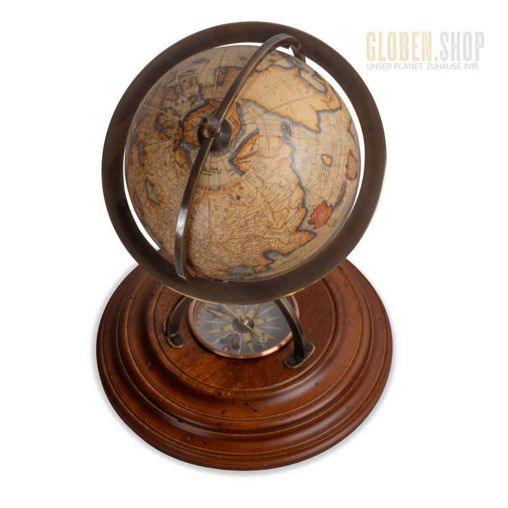 Erdglobus mit Kompass