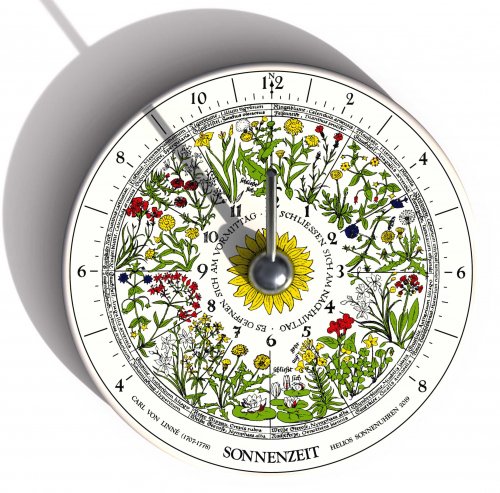 HORA Floris sundial with floral clock