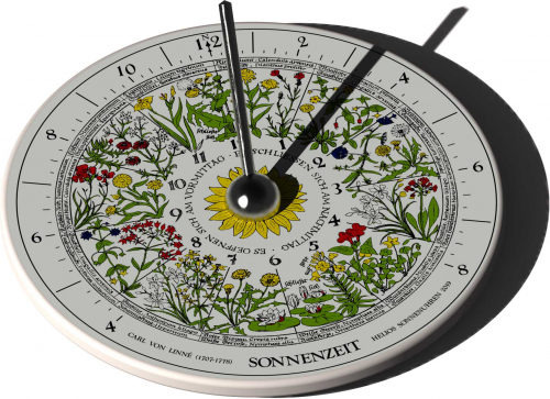 HORA Floris sundial with floral clock