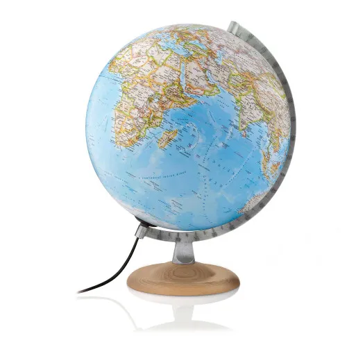 Illuminated globe - National Geographic "Silver Classic" - Ø 30 cm