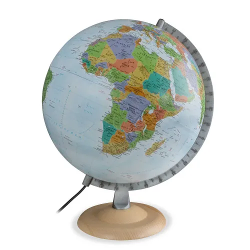 Illuminated globe National Geographic "Silver Explorer" - Ø 30 cm