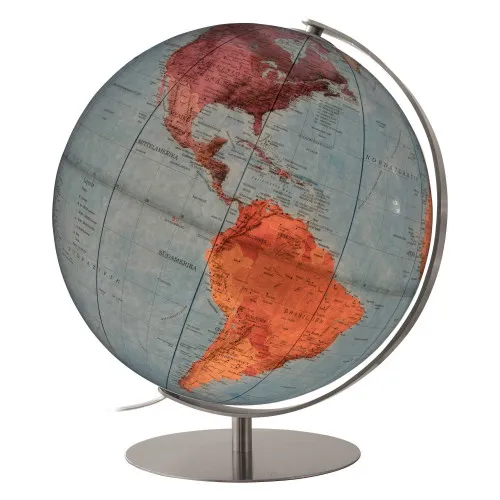 Illuminated hand-laminated table globe CTN 3703 - Ø 37 cm