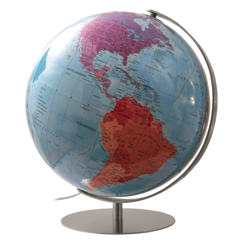 Illuminated hand-laminated table globe CTN 3703 - Ø 37 cm