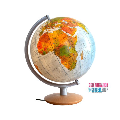 Illuminated hand-laminated table globe DFNI 3015 - Ø 30 cm