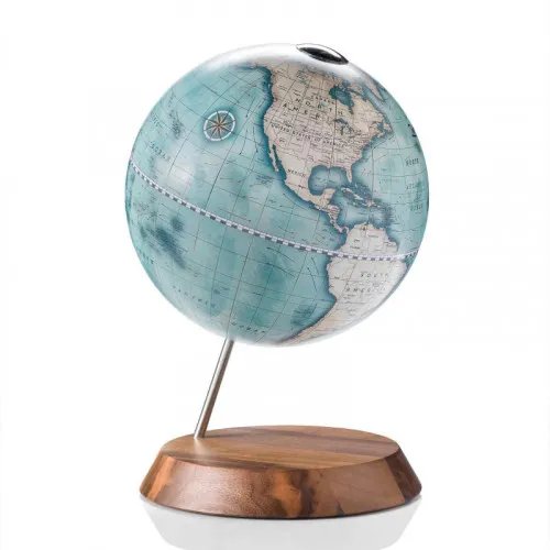 Earth globe Bridge - Indaco Blue Ø 22 cm with charging station