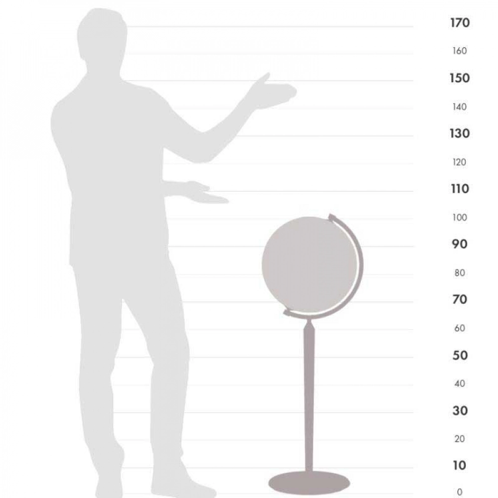 Standglobus Vasco da Gama - Schwarz Ø 40 cm