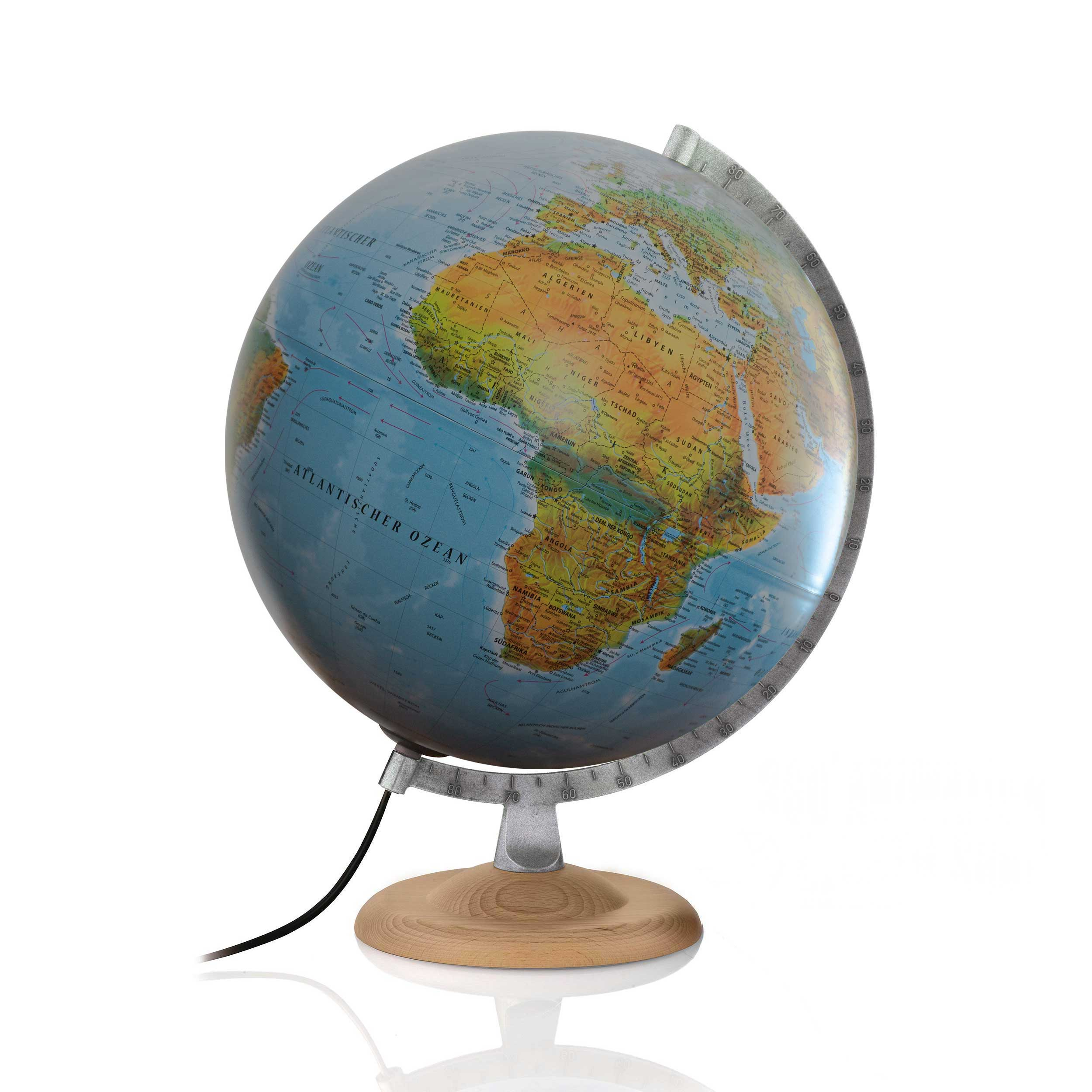 Illuminated globe Atmosphere B4 silver - Ø 30 cm