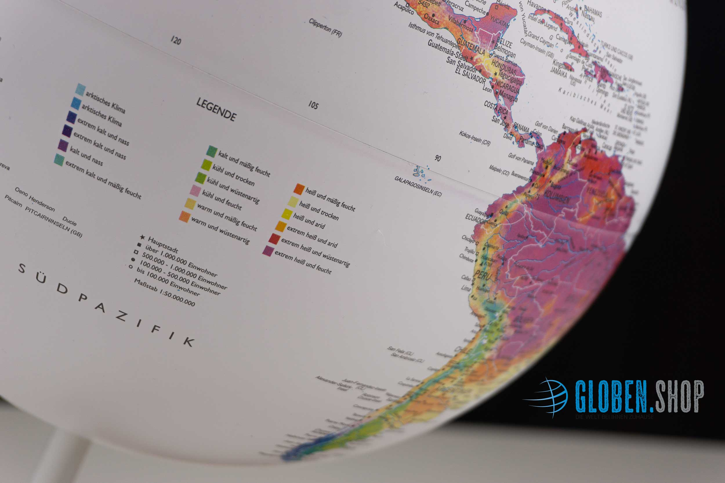 Leuchtglobus Klimaglobus " Climate globe "