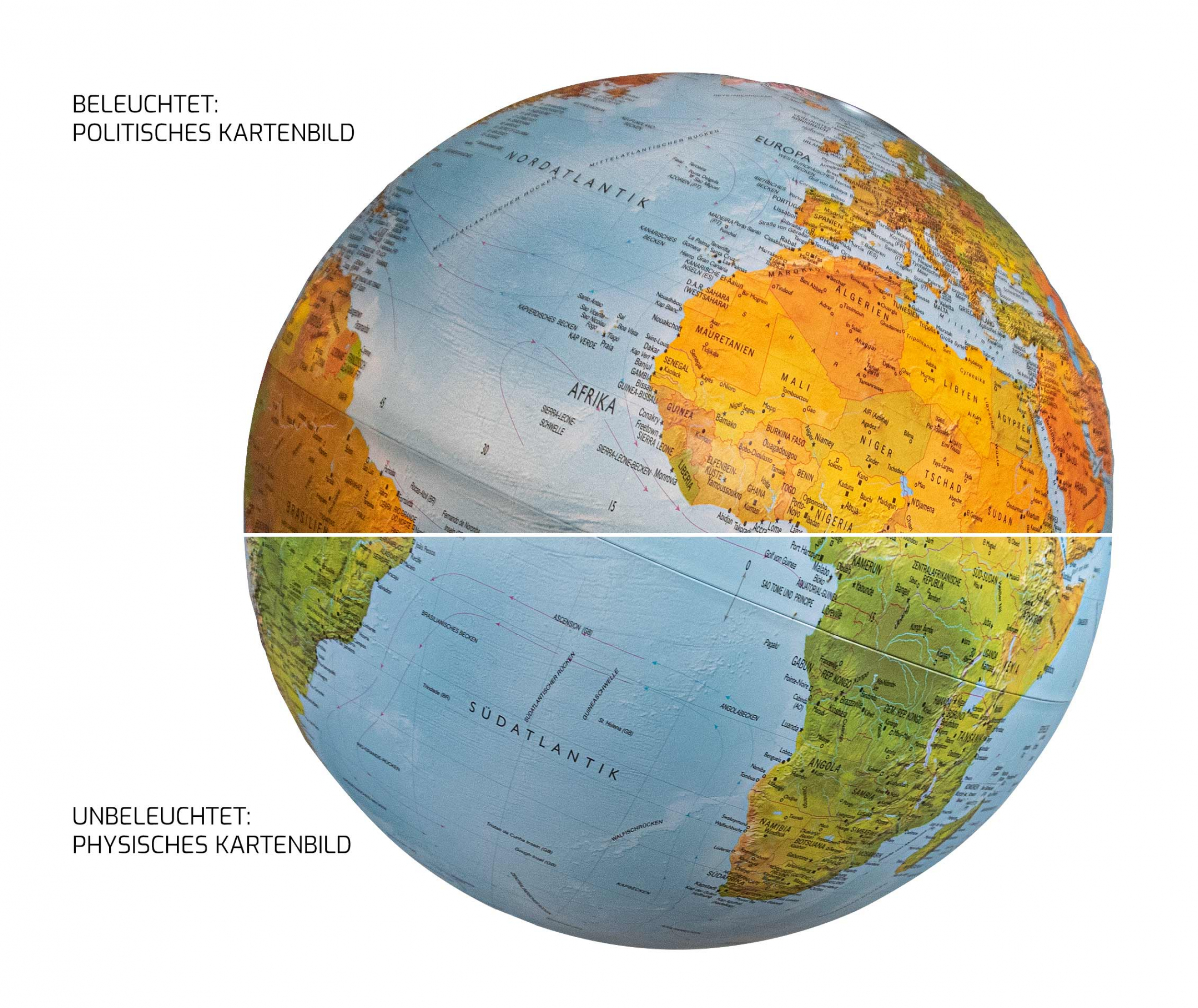 Relief globe AtmospherRelief globe FR 3010 illuminated - Ø 30 cm / 11,81 inch