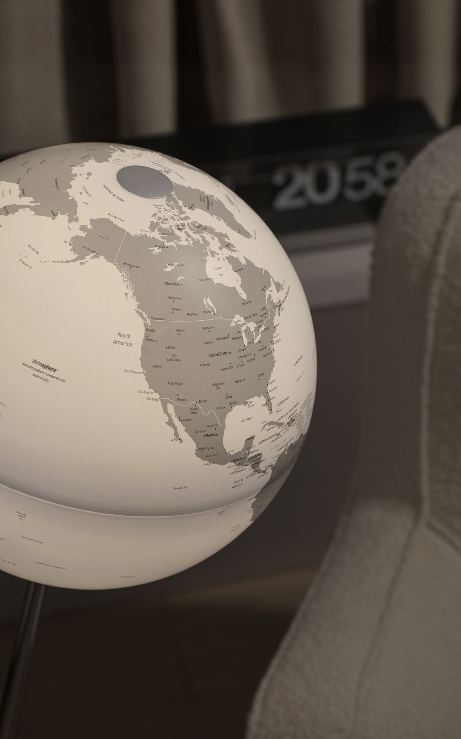 Floor globe Atmosphere "New World" Stem Reflection - Ø 30 cm