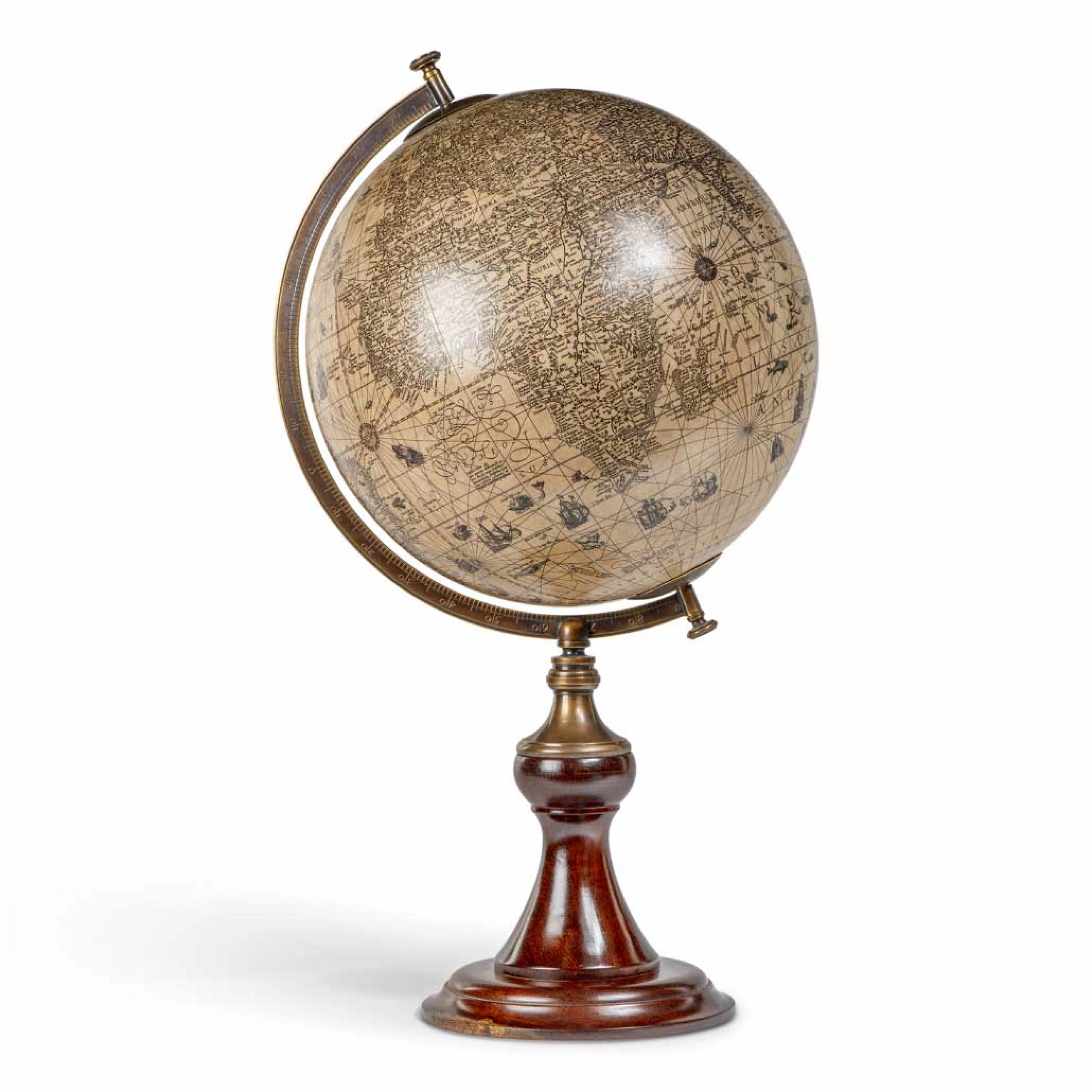 Historischer Hondius-Globus – Replik aus dem Jahr 1627