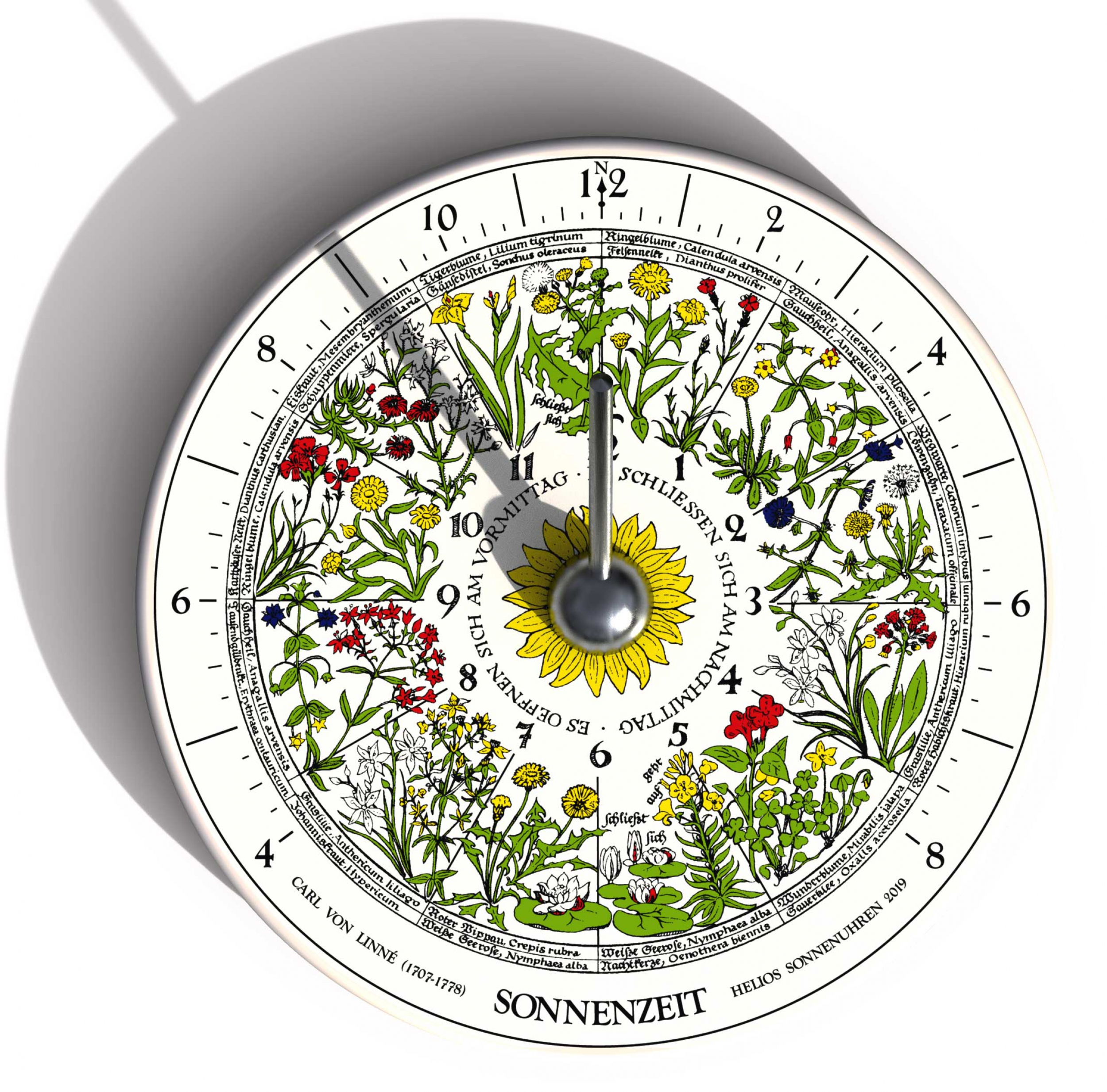 HORA Floris sundial with floral clock