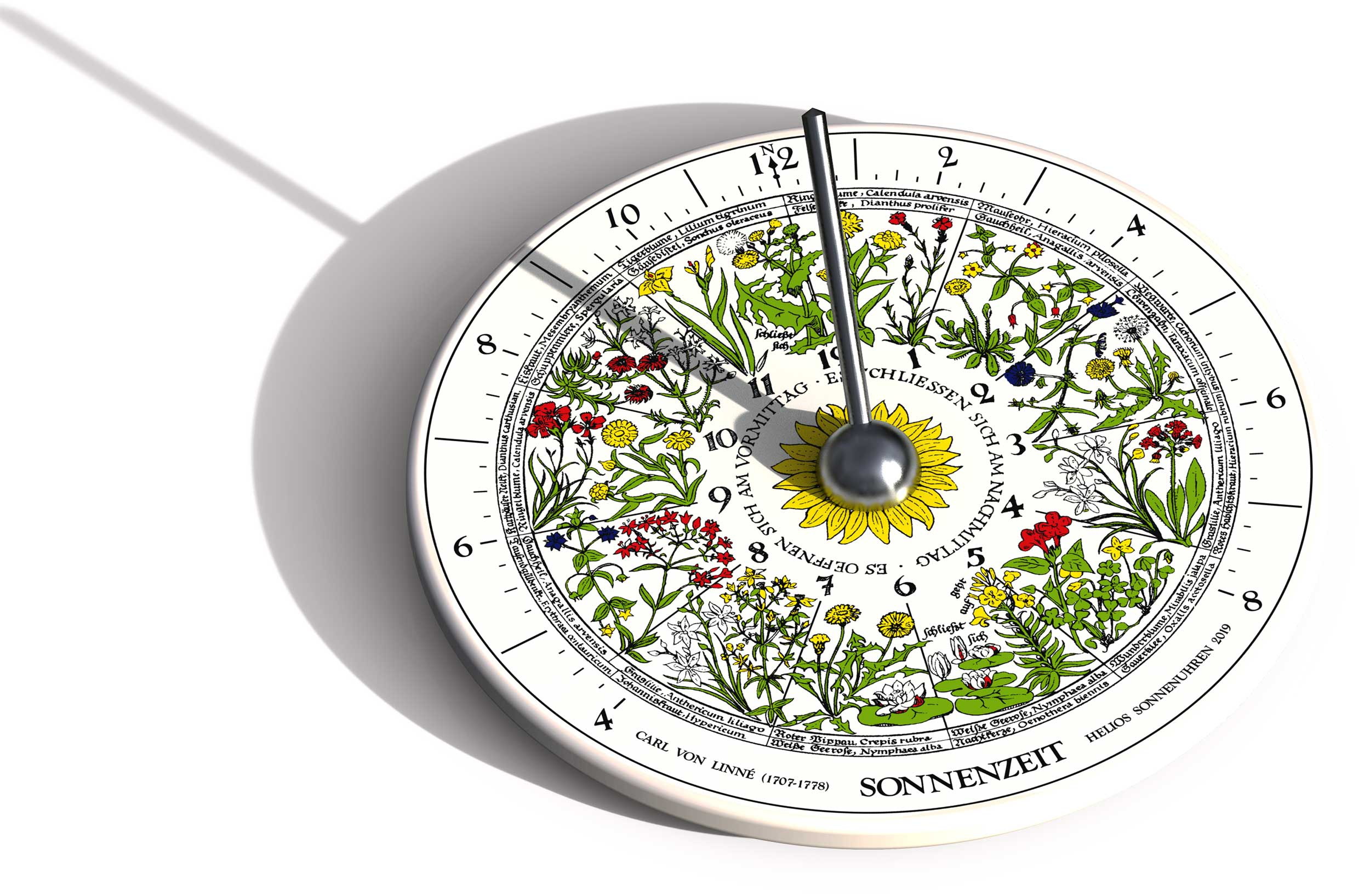 HORA Floris sundial with floral clock