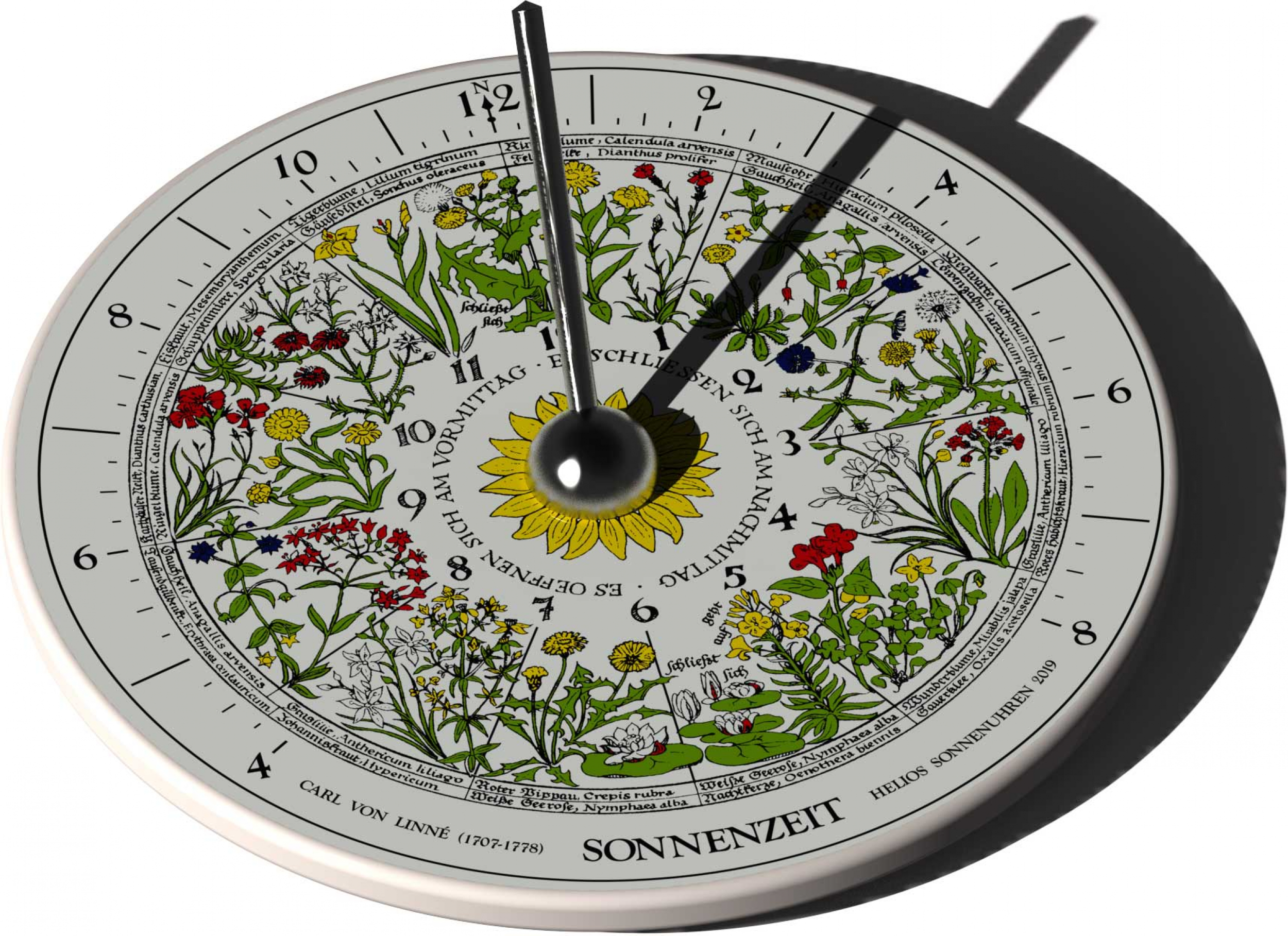 HORA Floris sundial with floral clock