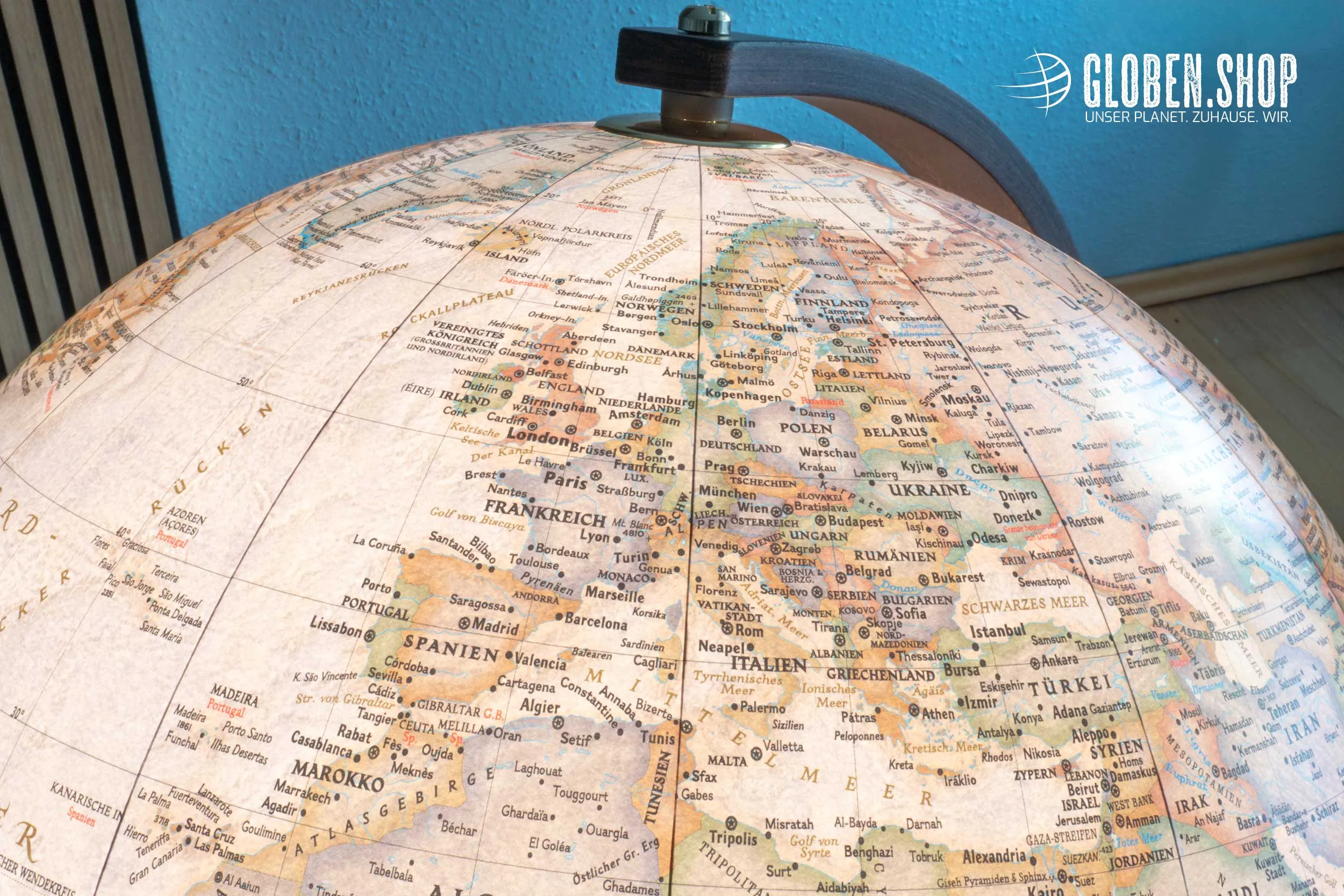 Floor globe - illuminated globe upside down Executive Ø 50 cm Floor globe - illuminated globe upside down Executive Ø 50 cm