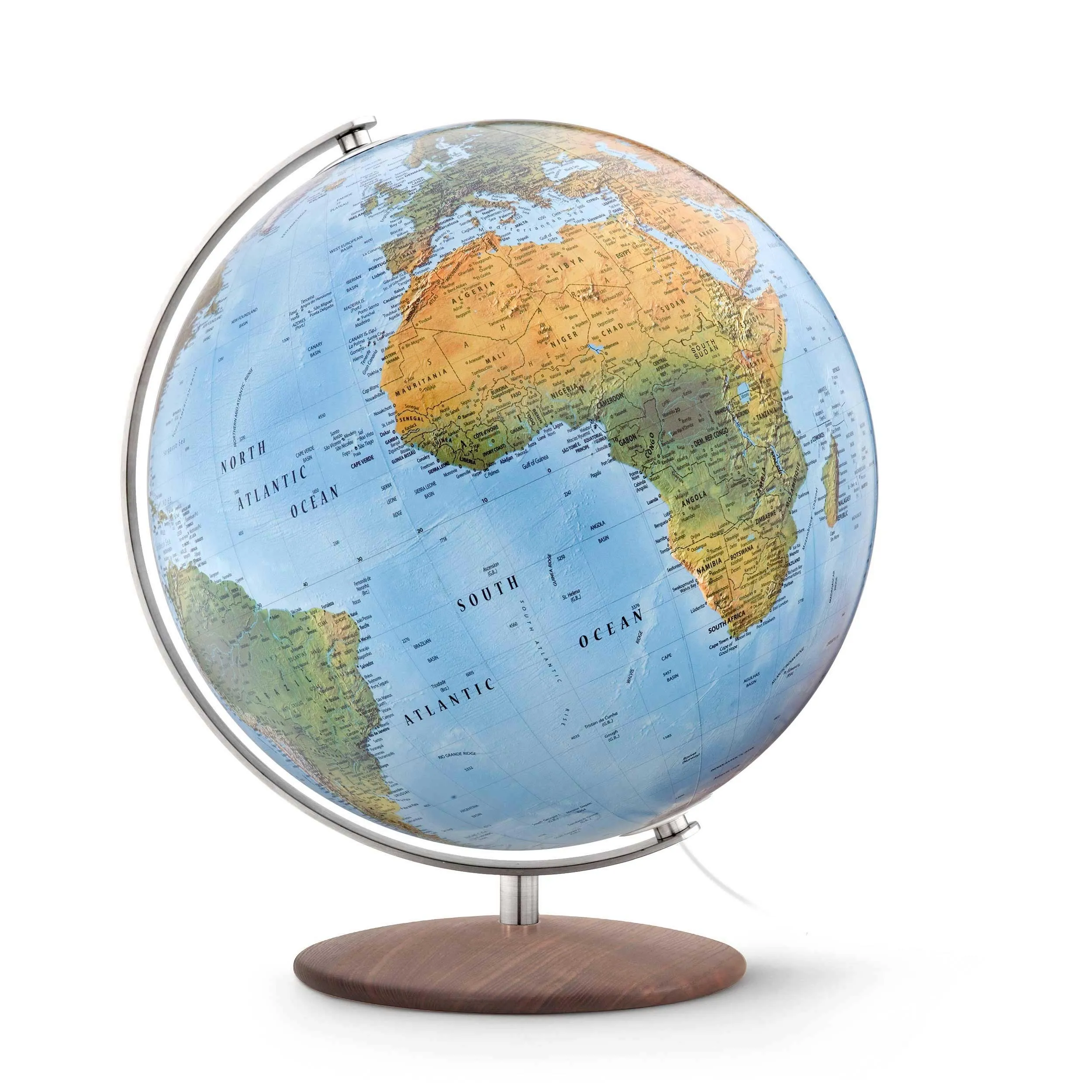 Illuminated hand-laminated table globe DFN 3701 - Ø 37 cm