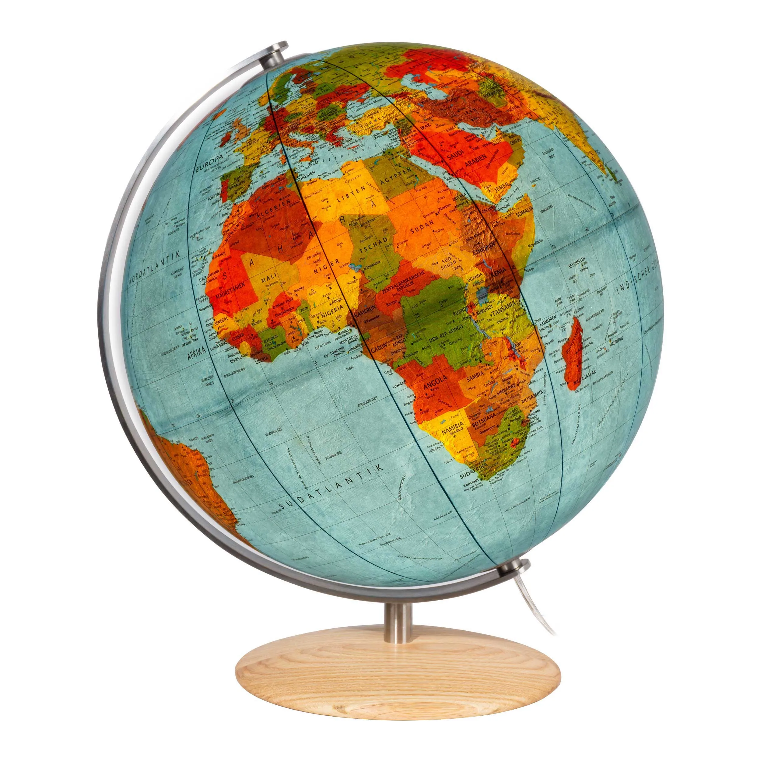 Hand-laminated double-image illuminated globe DFN 3702 - Ø 37 cm