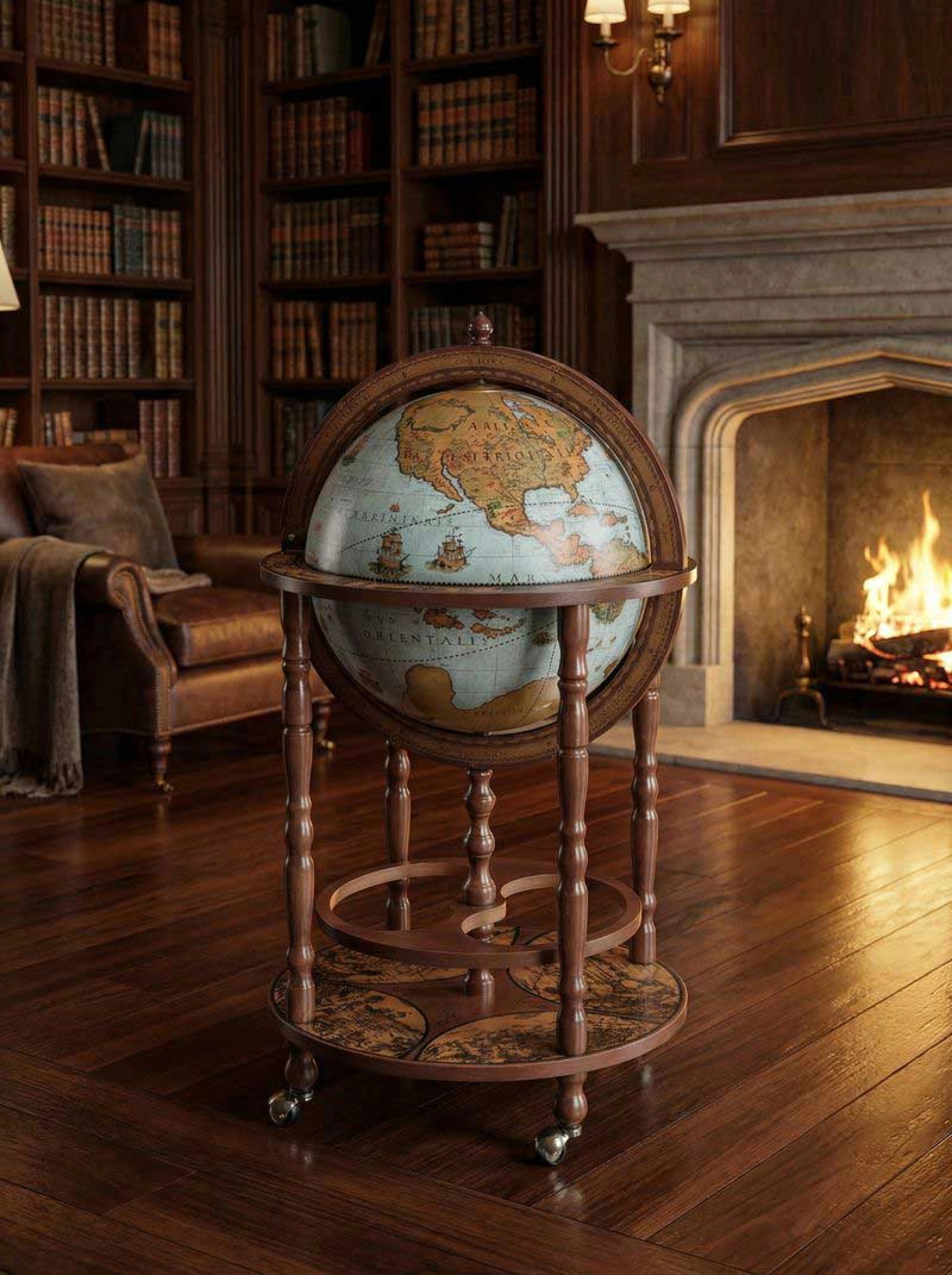 Globe bar Minerva Blue Ocean Ø 40 cm