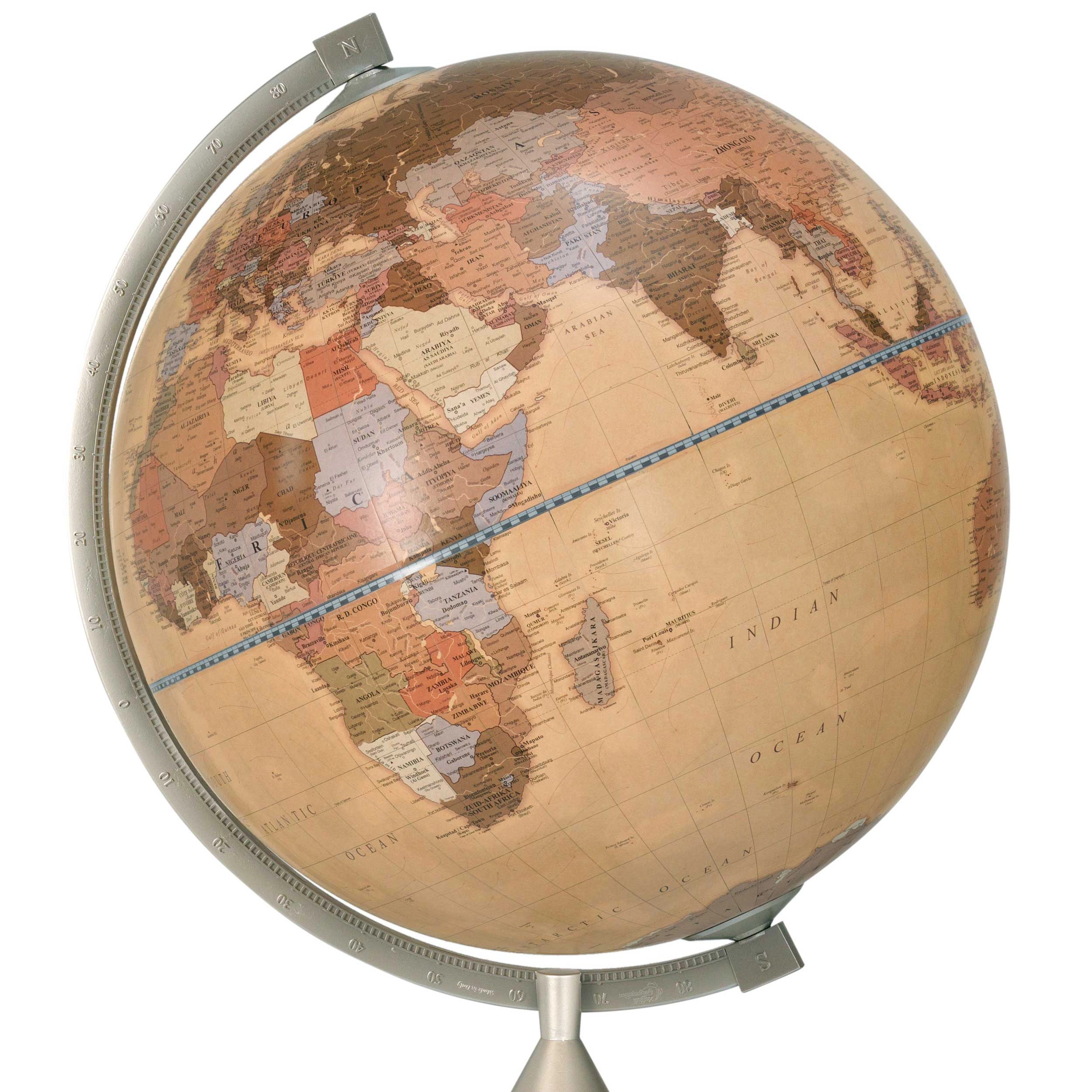 Standing globe Vasco da Gama - Apricot Ø 40 cm