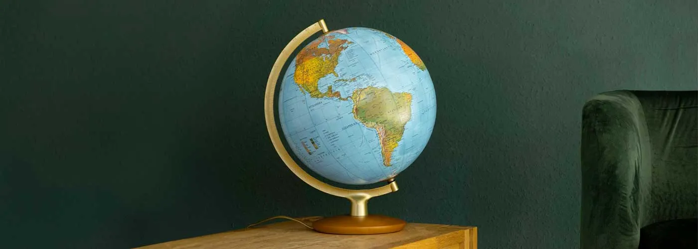 Hand-laminated globes