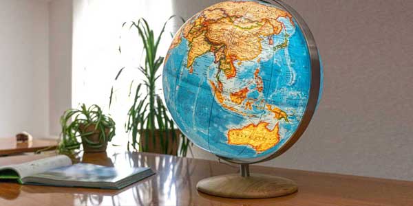 Handcrafted desk globes